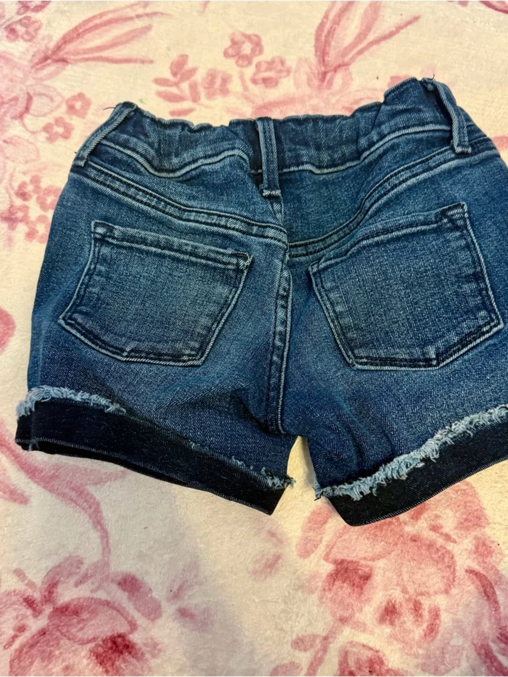 Old Navy Dark Blue Denim Frayed Hem Kids Shorts